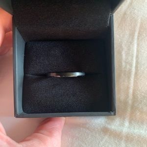 Kay Jewelers 3mm Wedding Band Black Tungsten Carbide Sz 10.5